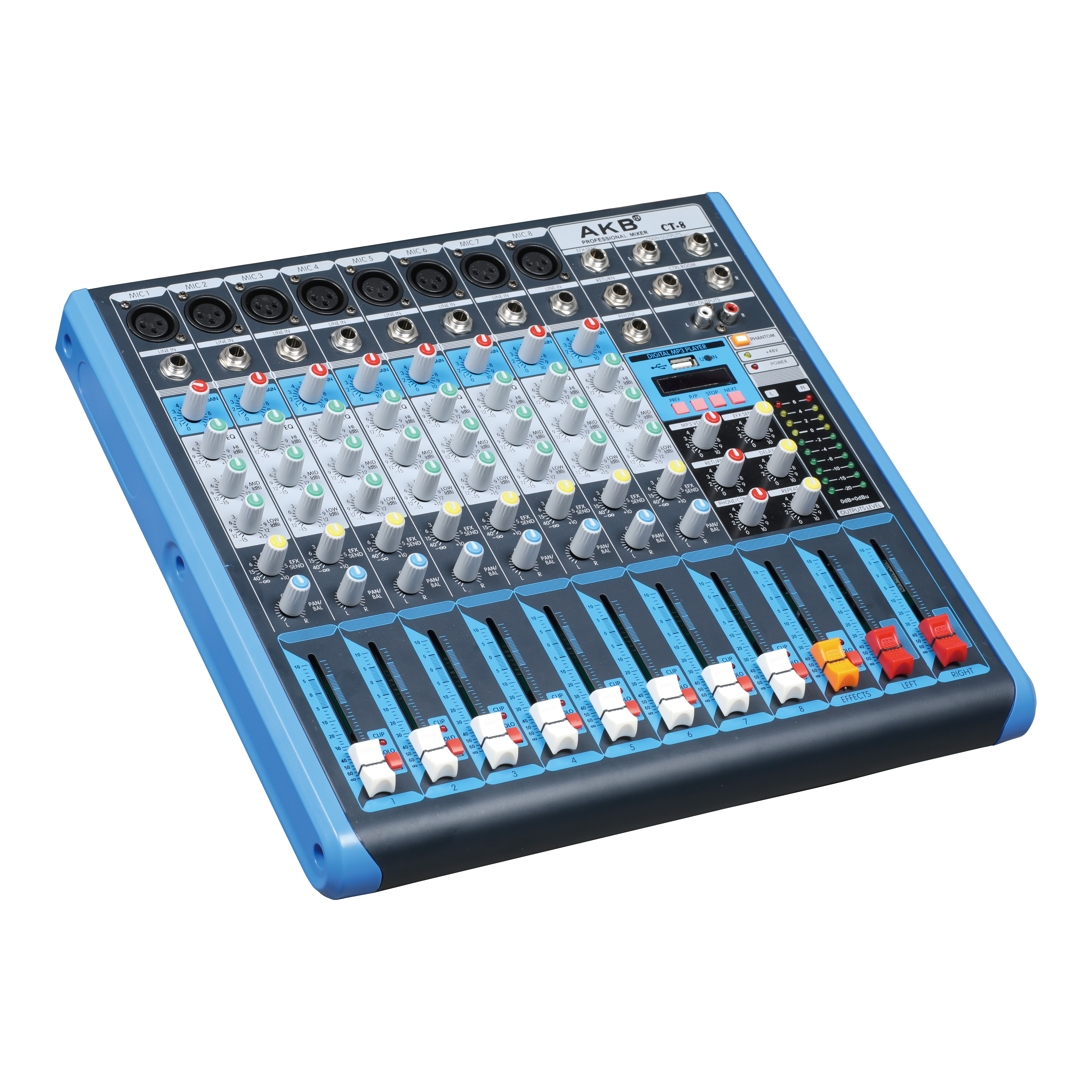 CT-8 hot sell mixer 8 channel