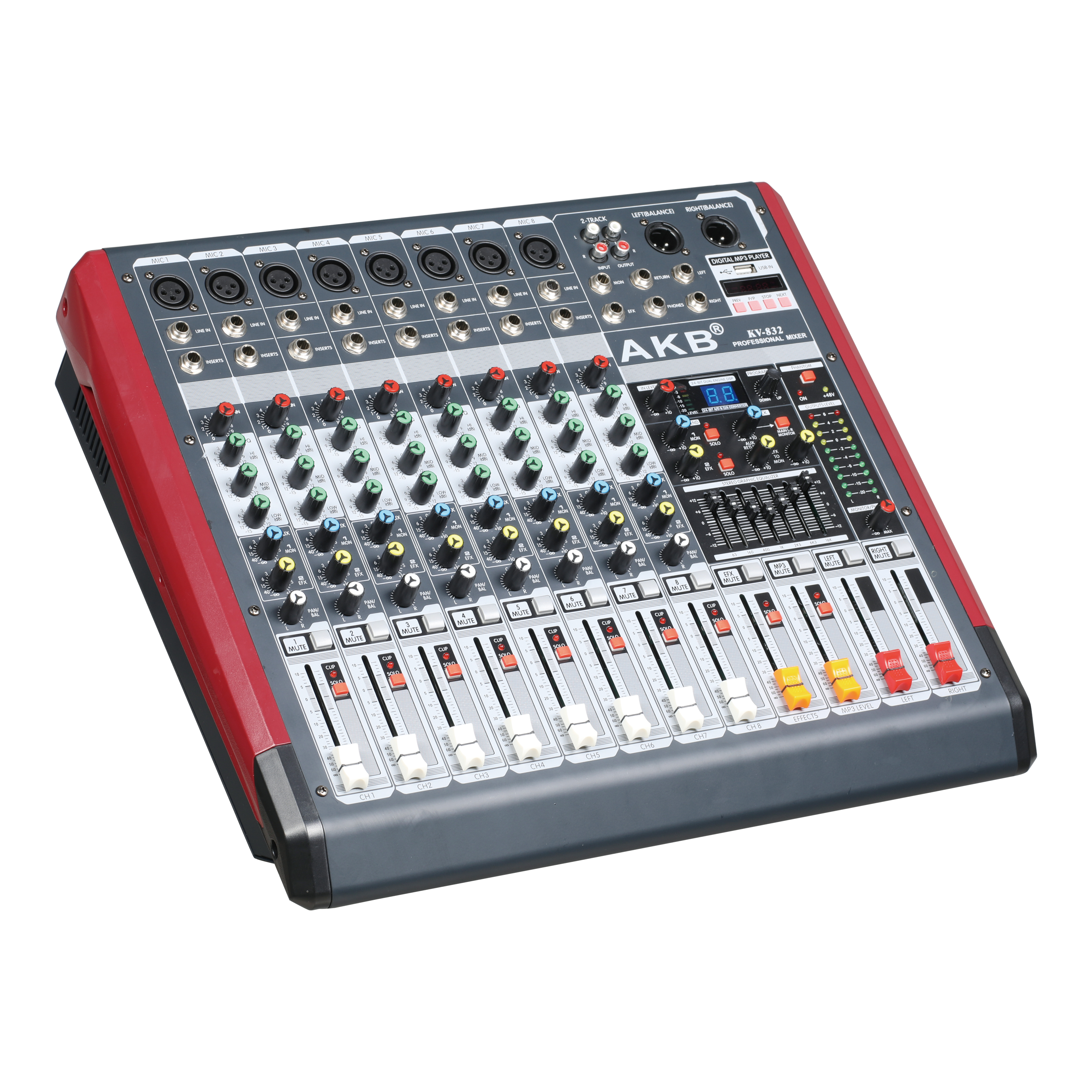 KV-832 8 channel sound mixer
